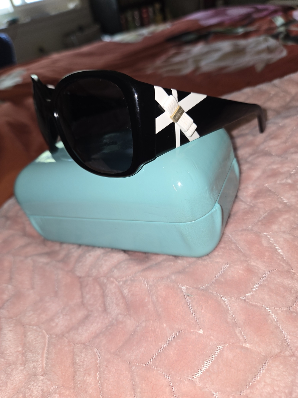 Versace MOD 4171 Y2K Glam Bow Black Women's Fashion Sunglasses with White Accent
